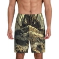 thumbnail image 1 of Pofeuu Epic Dragon Skull Scene Print Men's Soft Woven Elastic Waistband Sleep Pajama Short-Medium, 1 of 6