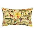 thumbnail image 1 of Pofeuu Ethnic African Print Polyester Microfiber Plush Pillowcases, Super Soft and Cozy Pillow Case Covers with Envelop Closure（Pillow core not included）-20"x30", 1 of 6