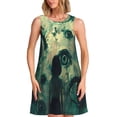 thumbnail image 1 of Pofeuu Eyes Watching In The Dark Print Women's Sleeveless Dress, Loose Fit Summer Dress, Casual Tank Dress for Women, 1 of 7