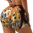 thumbnail image 1 of Pofeuu Fall Farmhouse Pumpkins Print Workout Shorts for Women Scrunch Butt Lifting High Waisted Yoga Gym Seamless Booty Biker Shorts-X-Large, 1 of 8