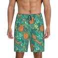 thumbnail image 1 of Pofeuu Fall Forest Squirrel Print Men's Soft Woven Elastic Waistband Sleep Pajama Short-XX-Large, 1 of 6