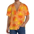 thumbnail image 1 of Pofeuu Fall Maple Leaves Print Mens Casual Short Sleeve Shirts Beach Summer Spread Collar Pocket Tops Men's Casual Short-sleeved Shirt-3X-Large, 1 of 5