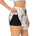 thumbnail image 1 of Pofeuu Fall Squirrel Print Women's Athletic Shorts Running Workout Shorts Tummy Control Quick Dry Gym Shorts with Pockets Double layer sports shorts-XX-Large, 1 of 7