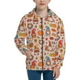 thumbnail image 1 of Pofeuu Fall Thanksgiving Print Teenage Zipper Hoodie Sweatshirts Hooded Casual Jackets With Pocket For Boys Girls-Small, 1 of 6
