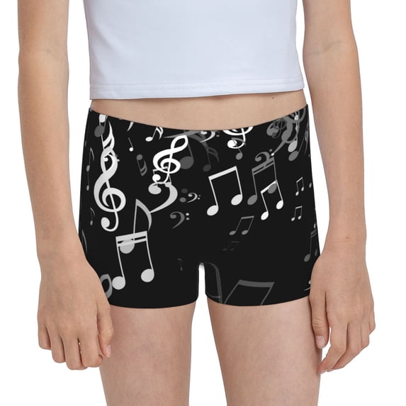 Pofeuu Falling Musical Print Soft Cotton Girls Boyshort panties Toddler Underwear-Large