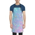 thumbnail image 1 of Pofeuu Fantasy Gradient Print Waterproof Apron with Pockets Adjustable Cooking Aprons Kitchen Bib for Baking Household Cleaning, 1 of 8