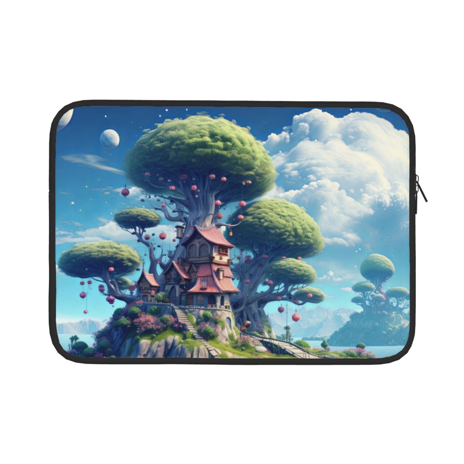 Pofeuu Fantasy Treehouse Planet Scene Print Laptop Carrying Case,13-15 ...