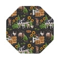 thumbnail image 1 of Pofeuu Farm Animals 2 Print Leather Coasters Set of 6, Round Cups Mugs Mat Pad for Home Kitchen Heat Resistant Drink Coasters,Octagon, 1 of 7