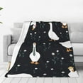 thumbnail image 1 of Pofeuu Fashionable Goose Print Ultra-Soft Micro Fleece Blanket,for Bed Or Sofa,All Season Throw Blankets Flannel Blanket-40"x30", 1 of 7