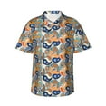 thumbnail image 1 of Pofeuu Fashionable Paisley Print Hawaiian Shirt for Men Sleeves Casual Button Down Summer Beach Dress Shirts T-Shirts,, 1 of 7