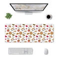 thumbnail image 1 of Pofeuu Fast Food Print Desk Mat for Keyboard and Mouse，Computer Desk Matt for Desktop，Large Mouse Pad for Desk，Desk Pads on Top of Desks 12x31.5in, 1 of 8