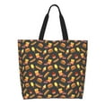thumbnail image 1 of Pofeuu Fast Food Print Reusable Grocery Bags - Washable, Foldable, Packable Tote, Large Handles, Heavy Duty, Zippered Top Pouch, 1 of 8