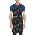 thumbnail image 1 of Pofeuu Feathers And Butterflies Print Waterproof Apron with Pockets Adjustable Cooking Aprons Kitchen Bib for Baking Household Cleaning, 1 of 8