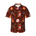 thumbnail image 1 of Pofeuu Fire Extinguisher Print Hawaiian Shirt for Men Sleeves Casual Button Down Summer Beach Dress Shirts T-Shirts,X-Large, 1 of 7