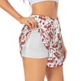 thumbnail image 1 of Pofeuu Fire Truck Print Women's Athletic Shorts Running Workout Shorts Tummy Control Quick Dry Gym Shorts with Pockets Double layer sports shorts-Medium, 1 of 7