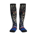 thumbnail image 1 of Pofeuu Fireworks Print Compression Socks for Women & Men Circulation - Best Support for Nurses,Running,Athletic,Sports, 1 of 7