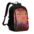thumbnail image 1 of Pofeuu Fireworks Print Storage Laptop Backpack with USB Charging Port[Water Resistant] College Computer Bookbag Fits, 1 of 7
