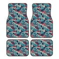 thumbnail image 1 of Pofeuu Fish In The Wave Print Car Foot Mat Set of 4 Pieces - All-Weather Full Set Floor Mats for Cars Trucks SUVs, 1 of 7