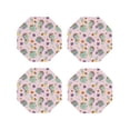 thumbnail image 1 of Pofeuu Fish Seahorse Print Coasters for Drinks, 4Pack PU Leather Coasters, Bar Drink Coasters for Tabletop Protection, Furniture from Damage-Octagon, 1 of 6