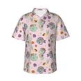 thumbnail image 1 of Pofeuu Fish Seahorse Print Hawaiian Shirt for Men Sleeves Casual Button Down Summer Beach Dress Shirts T-Shirts,Large, 1 of 7