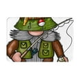 thumbnail image 1 of Pofeuu Fishing Gnome Print Flannel Doormats Rug16"x24"Rug Washable Doormats Indoor Outdoor Rugs for Layered Front Door Mats, Porch, Kitchen, Entryway, 1 of 7
