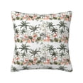 thumbnail image 1 of Pofeuu Flamingo Palm Trees Print Double-sided plush pillowcase Square Throw Pillow Covers Pillows Cover for Living Room Bedroom Sofa Couch Cushion Cover（No pillow core）-18"x18", 1 of 7