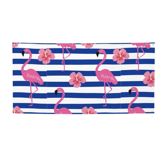 Pofeuu Flamingo Print Colorful Yard Festival Banner Sign Party Outdoor & Indoor Party Decoration Banne Festival Yard Sign-Small