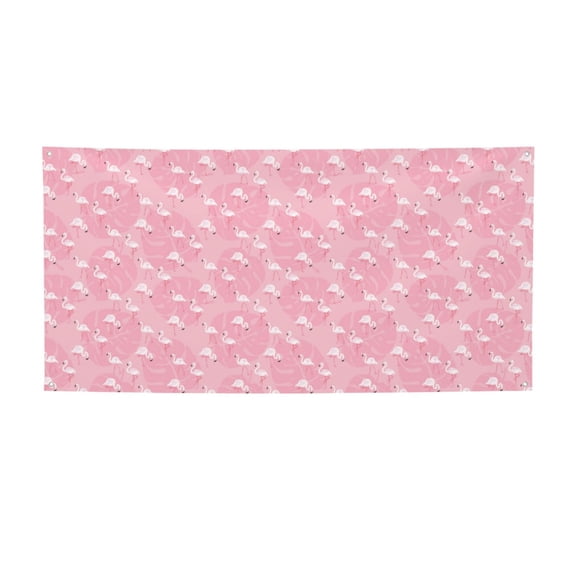Pofeuu Flamingos and Flowers Print Colorful Yard Festival Banner Sign Party Outdoor & Indoor Party Decoration Banne Festival Yard Sign-Small