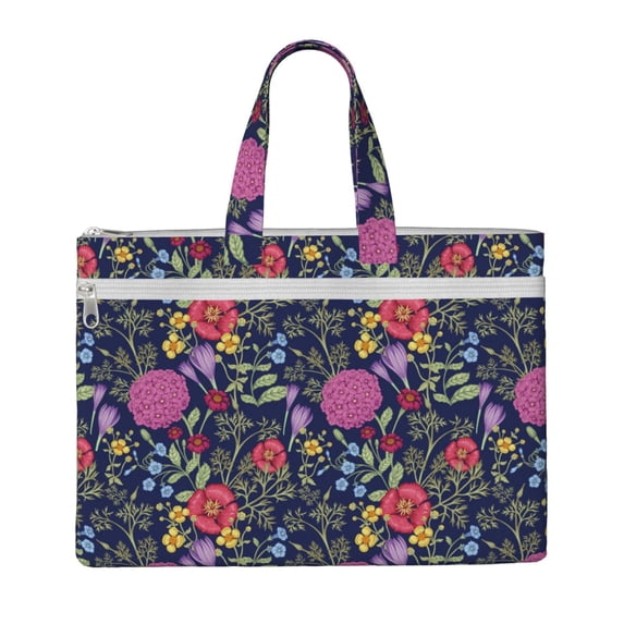 Pofeuu Floral Print Laptop Bag Carrying - Computer Bag Laptop Case Shoulder Slim Work Travel