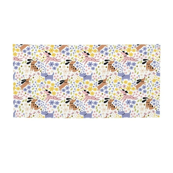 Pofeuu Floral Puppy Print Colorful Yard Festival Banner Sign Party Outdoor & Indoor Party Decoration Banne Festival Yard Sign-Small