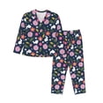 thumbnail image 1 of Pofeuu Floral Rabbit Print Womens Pajamas Set Long Sleeve Sleepwear Button Down Nightwear Soft Pj Lounge Sets Button Down Pajamas Women-XX-Large, 1 of 7