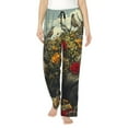 thumbnail image 1 of Pofeuu Floral Rhino With Birds Print Women's Fashion Pajama Pants with Pockets Comfy Drawstring Sleep Lounge Bottoms-XX-Large, 1 of 6