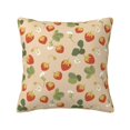 thumbnail image 1 of Pofeuu Floral Strawberr Print Double-sided plush pillowcase Square Throw Pillow Covers Pillows Cover for Living Room Bedroom Sofa Couch Cushion Cover（No pillow core）-26"x26", 1 of 7