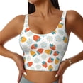 thumbnail image 1 of Pofeuu Floral Strawberr Print Sports Bra for Women Sexy Vest Yoga Running Gym Fitness Crop Bras Tops-Large, 1 of 8