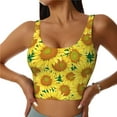 thumbnail image 1 of Pofeuu Floral Sunflowers Print Sports Bra for Women Sexy Vest Yoga Running Gym Fitness Crop Bras Tops-XX-Large, 1 of 8