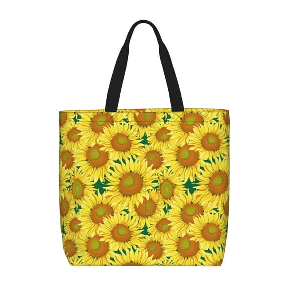 Pofeuu Floral Sunflowers Print Tote Bag for Women,Hobo HandBags with Zipper,Large Capacity Casual Shoulder Handbags with Inner Pockets