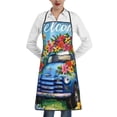 thumbnail image 1 of Pofeuu Floral Truck Welcome Print Aprons with Pockets, Cute Aprons for Kitchen, Cooking, Server, Barber, Chef Apron, 1 of 7