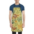 thumbnail image 1 of Pofeuu Floral with Butterflies Print Waterproof Apron with Pockets Adjustable Cooking Aprons Kitchen Bib for Baking Household Cleaning, 1 of 8