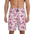 thumbnail image 1 of Pofeuu Flower Butterfly Print Men's Soft Woven Elastic Waistband Sleep Pajama Short-3X-Large, 1 of 6