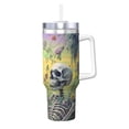 thumbnail image 1 of Pofeuu Flower Butterfly Skull Couple Print 40oz Ice Bully With Handle And Straw Stainless Steel Vacuum Insulated Cup And 2 In 1 Straw Lid, 1 of 8