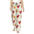 thumbnail image 1 of Pofeuu Flower Chicken Print Women's Fashion Pajama Pants with Pockets Comfy Drawstring Sleep Lounge Bottoms-Medium, 1 of 6