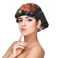 thumbnail image 1 of Pofeuu Flower Crown Cat Print Silk Bonnet for Sleeping, Satin Hair Bonnets, Soft Elastic Band Silk Sleep Cap, Hair Wrap, 1 of 6
