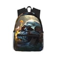 thumbnail image 1 of Pofeuu Flower Field Skull Print Laptop Backpack Travel Canvas Backpack for School Lightweight and Comfortable Backpack College Backpack Schoolbag, 1 of 6