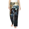 thumbnail image 1 of Pofeuu Flower Field Skull Print Women's Fashion Pajama Pants with Pockets Comfy Drawstring Sleep Lounge Bottoms-Medium, 1 of 6