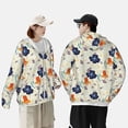 thumbnail image 1 of Pofeuu Flower Leaves Print Sun Protection Outdoor Lightweight Full Zip UV Cooling Hoodie Long Sleeve Summer Clothing for Outdoor Hiking-Small, 1 of 5
