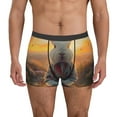 thumbnail image 1 of Pofeuu Flower Meditating Rabbit Print Men’s Boxer Briefs, Moisture-Wicking Underwear, Regular,Trunk-XX-Large, 1 of 5