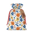 thumbnail image 1 of Pofeuu Flower Print Burlap Bags with Drawstrings Drawstring Gift Bags Pouch Bag for Thankgiving Birthday Party Gift Wrapping Treats and Party Favors-Medium, 1 of 9