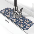 thumbnail image 1 of Pofeuu Flower Print Splash Guard for Sink Faucet Sink Gadgets-Splash Guard Behind Faucet Drip Catcher for Kitchen, Bathroom,Sink Mat, 1 of 7
