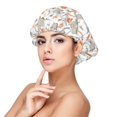 thumbnail image 1 of Pofeuu Flower Rabbit Print Silk Bonnet for Sleeping, Satin Hair Bonnets, Soft Elastic Band Silk Sleep Cap, Hair Wrap, 1 of 6
