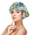 thumbnail image 1 of Pofeuu Flower and Sail Boat Print Silk Bonnet for Sleeping, Satin Hair Bonnets, Soft Elastic Band Silk Sleep Cap, Hair Wrap, 1 of 6